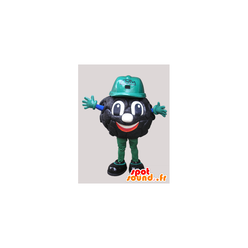 Mascot homem negro, alcatrão, trabalhador - MASFR032219 - Mascotes homem