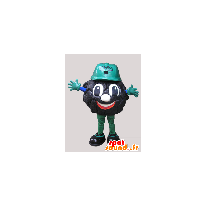 Mascot zwarte man, teer, arbeider - MASFR032219 - man Mascottes