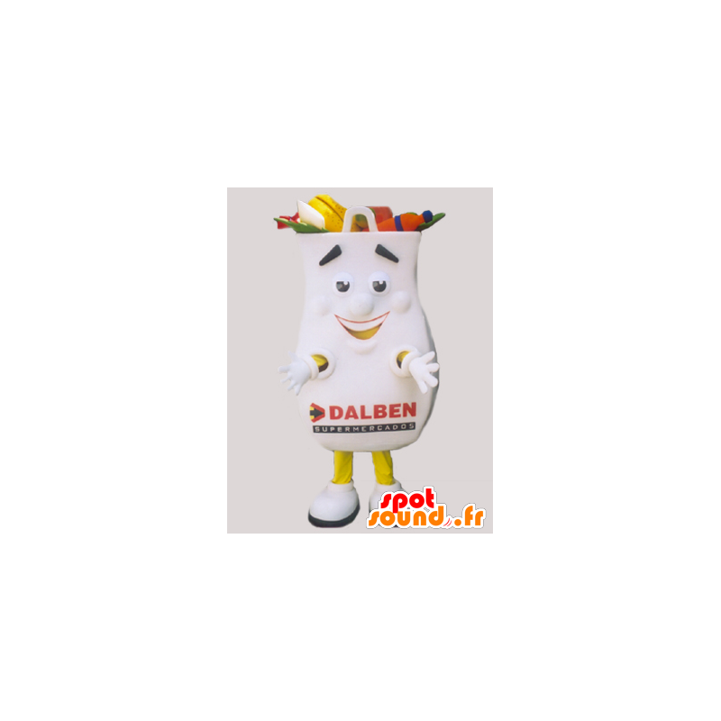 Bag Riesen-Maskottchen-Rennen, weiß und lustig - MASFR032224 - Maskottchen von Objekten