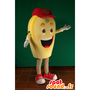 Yellow guy smiling mascot, corn grain - MASFR032225 - Human mascots