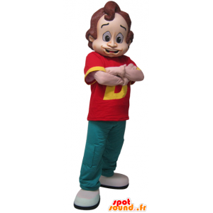 Homem Mascot vestindo uma roupa colorida - MASFR032229 - Mascotes homem