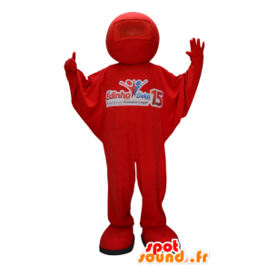 Mascotte de bonhomme rouge. Mascotte en combinaison rouge - MASFR032230 - Mascottes Homme