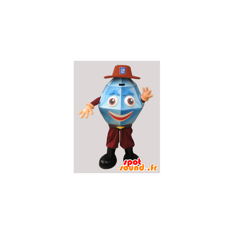 Diamond mascot, crystal, precious blue stone - MASFR032234 - Mascots of objects