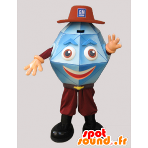 Diamond mascot, crystal, precious blue stone - MASFR032234 - Mascots of objects