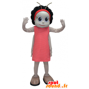 Insect mascot, flirtatious and feminine ladybug - MASFR032238 - Mascots insect