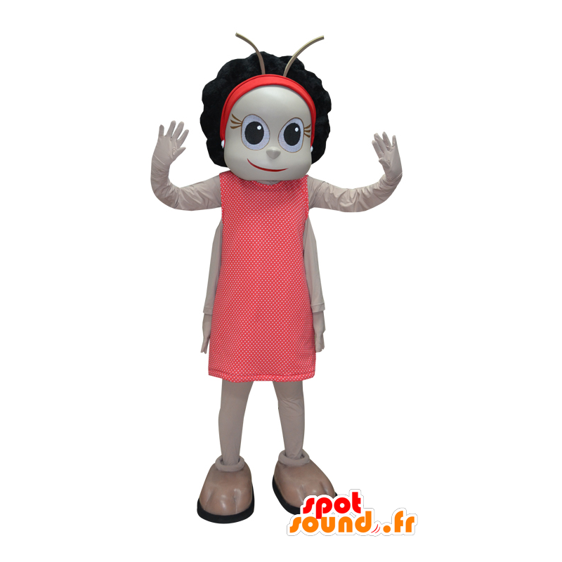 Mascotte d'insecte, de coccinelle coquette et féminine - MASFR032238 - Mascottes Insecte