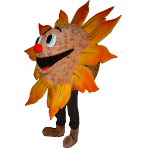 Giant sun mascot, cheerful - MASFR032243 - Mascots unclassified