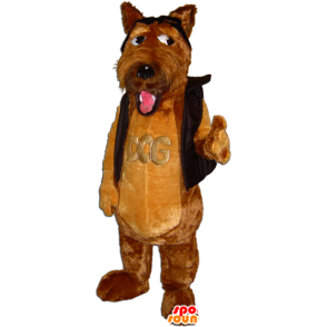 Ładny brązowy pies maskotka, miękki i włochaty - MASFR032248 - dog Maskotki