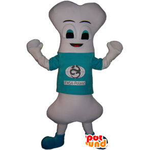 Mascot reusachtige witte bot, zeer origineel - MASFR032252 - Niet-ingedeelde Mascottes
