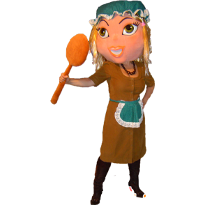 Maid mascote, empregada doméstica, Cinderela - MASFR032261 - Mascotes femininos