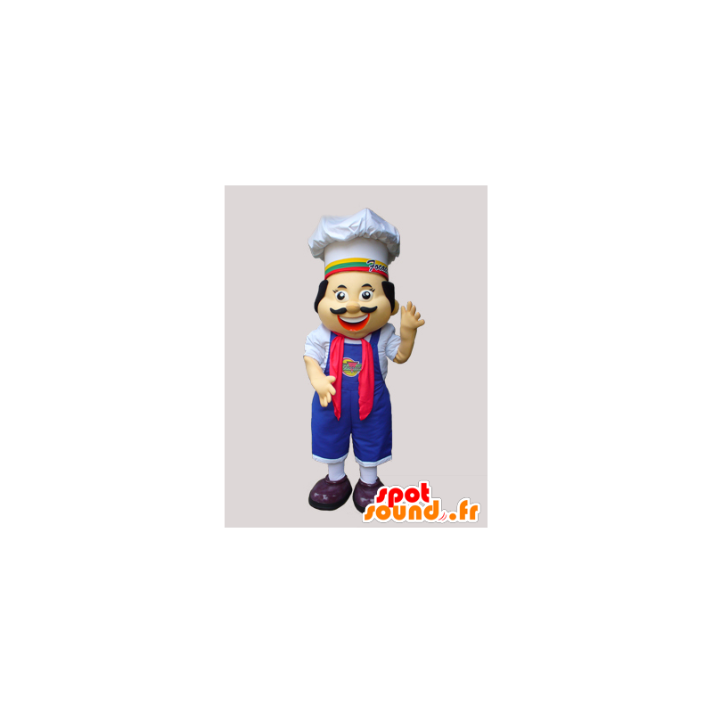 Mascota del cocinero con un delantal y gorro de cocinero - MASFR032267 - Mascotas humanas