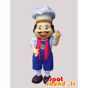 Mascota del cocinero con un delantal y gorro de cocinero - MASFR032267 - Mascotas humanas