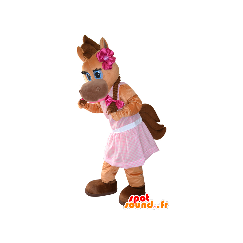 Mascota del caballo marrón, potro, bonito y femenino - MASFR032281 - Caballo de mascotas