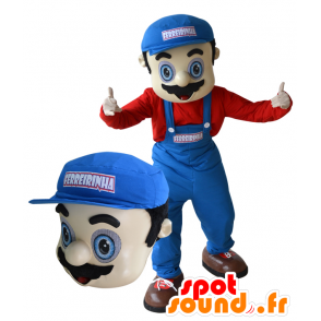 Plumber mascot of mechanic. Mascot Mario - MASFR032285 - Human mascots