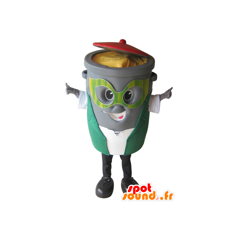 Trash mascot, gray dumpster - MASFR032287 - Mascots of objects