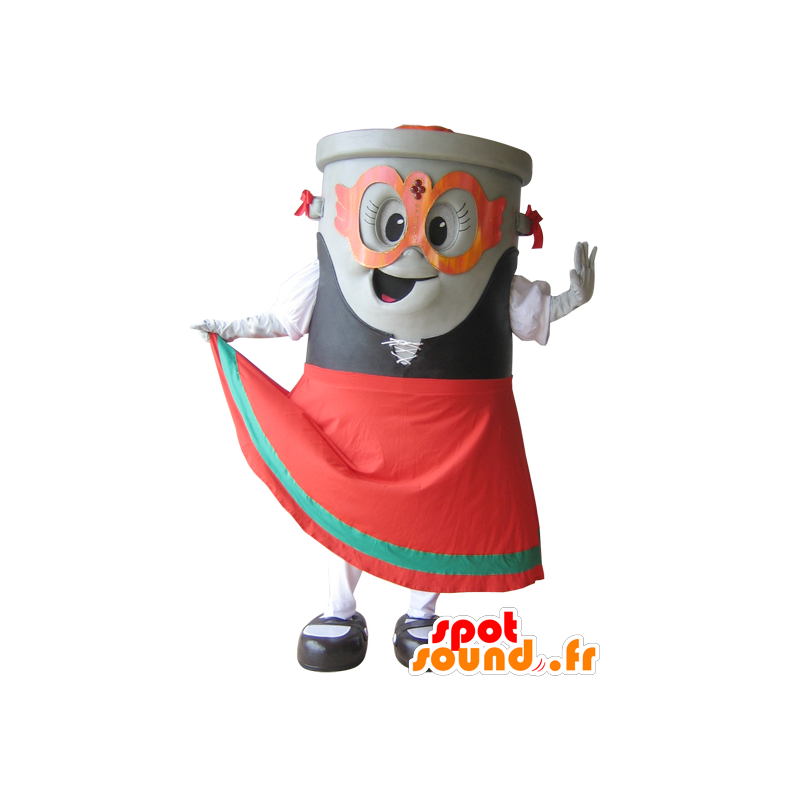 Trash Maskottchen, grau Mülltonne - MASFR032288 - Maskottchen von Objekten