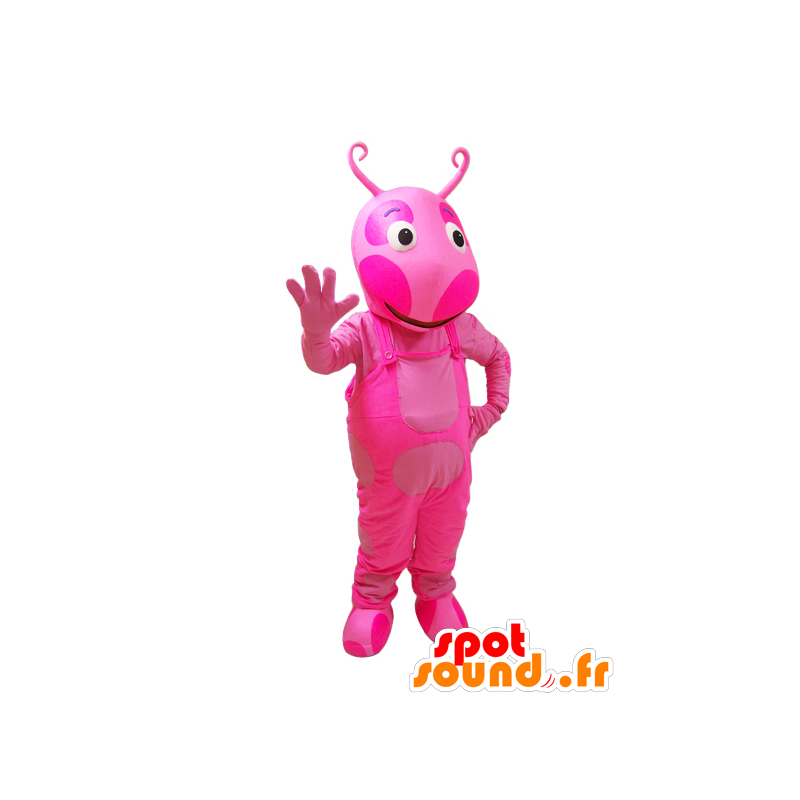 Insect mascotte, roze schepsel met antennes - MASFR032294 - mascottes Insect