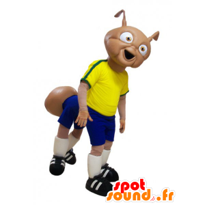 Mascotte d'insecte en tenue de footballeur à 4 pattes - MASFR032295 - Mascottes Insecte