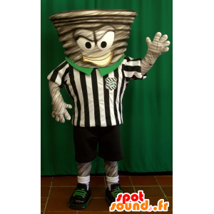 Whirlpool maskot klædt i dommertøj - Spotsound maskot kostume