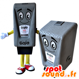 Mascote cartucho de tinta cinzenta, gigante - MASFR032311 - objetos mascotes