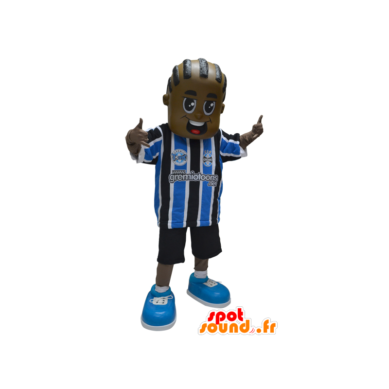 Mascotte de garçon afro-américain en tenue de sport - MASFR032315 - Mascotte sportives