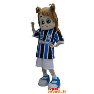 Mascotte de fillette habillée en tenue de sport - MASFR032316 - Mascotte sportives