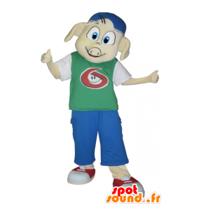 Gekleed varken mascotte geklede jonge - MASFR032320 - Pig Mascottes