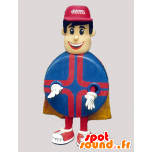 Mascotte mens superheld met een rond lichaam - MASFR032330 - man Mascottes