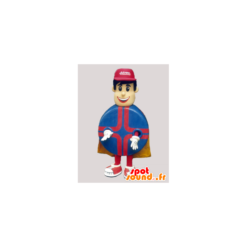 Mascotte mens superheld met een rond lichaam - MASFR032330 - man Mascottes