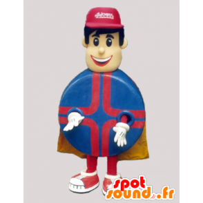 L'uomo mascotte supereroe con un corpo rotondo - MASFR032330 - Umani mascotte