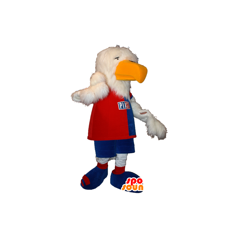Mascot Geier, weißer Adler in der Sportkleidung - MASFR032334 - Sport-Maskottchen