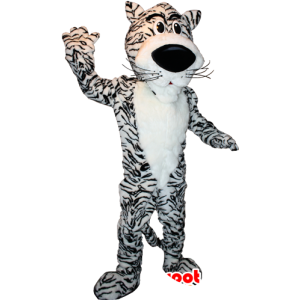 Mascota de tigre blanco y negro, dulce y linda - MASFR032337 - Mascotas de tigre