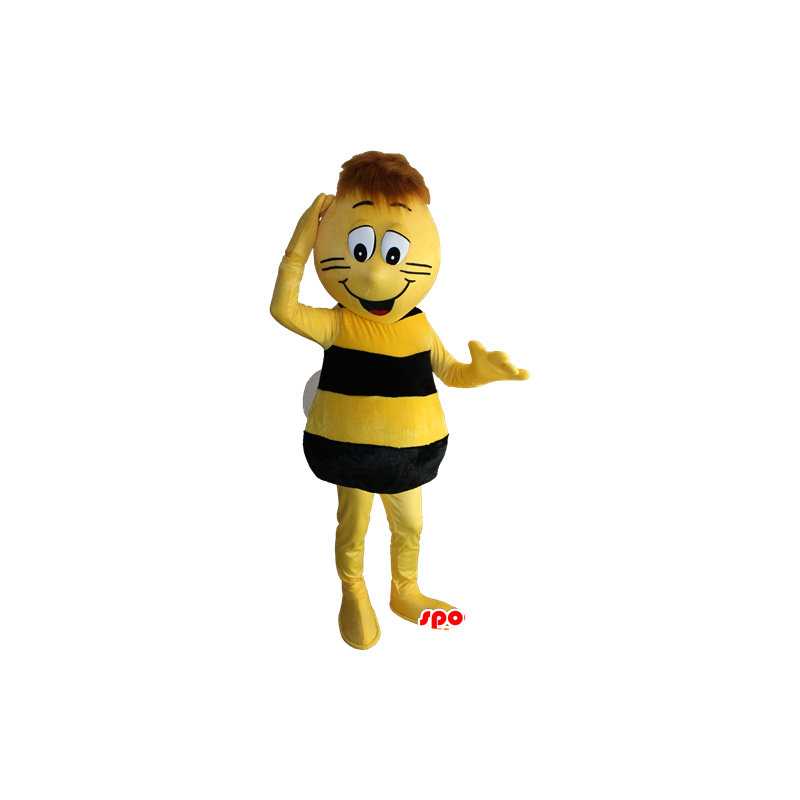 Mascot abeja amarillo y negro. Maya la abeja de la mascota - MASFR032338 - Abeja de mascotas