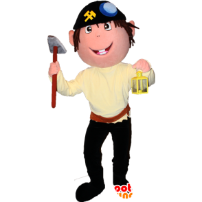 Pirate mascotte jongen met een bandana en een pikhouweel - MASFR032341 - Mascottes Boys and Girls