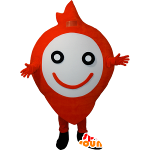 Mascot orange und weiß Mann, alles lächelt - MASFR032343 - Menschliche Maskottchen