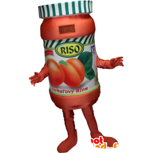 Pot mascot giant apricot jam - MASFR032346 - Mascots of objects
