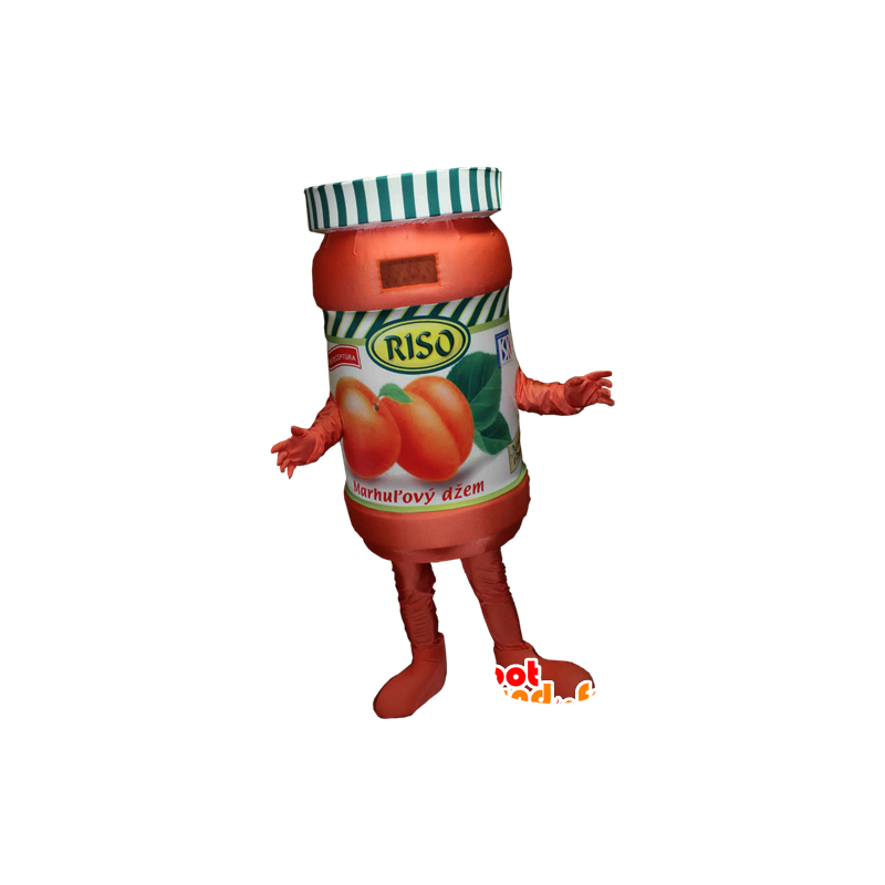 Pot mascot giant apricot jam - MASFR032346 - Mascots of objects