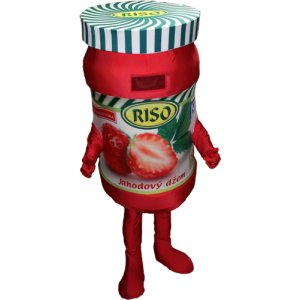 Mascotte gigante di fragole vaso di marmellata - MASFR032347 - Mascotte di oggetti