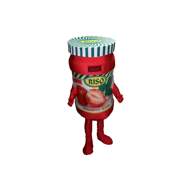 Mascotte gigante di fragole vaso di marmellata - MASFR032347 - Mascotte di oggetti