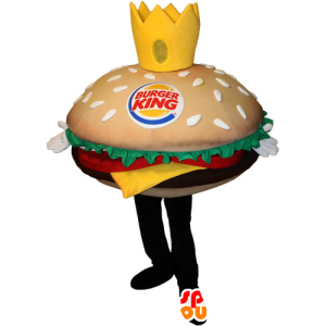 Mascotte de hamburger géant. Mascotte Burger King - MASFR032354 - Mascottes Fast-Food