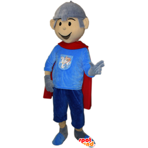 Knight Mascot met een cape en een helm - MASFR032356 - mascottes Knights