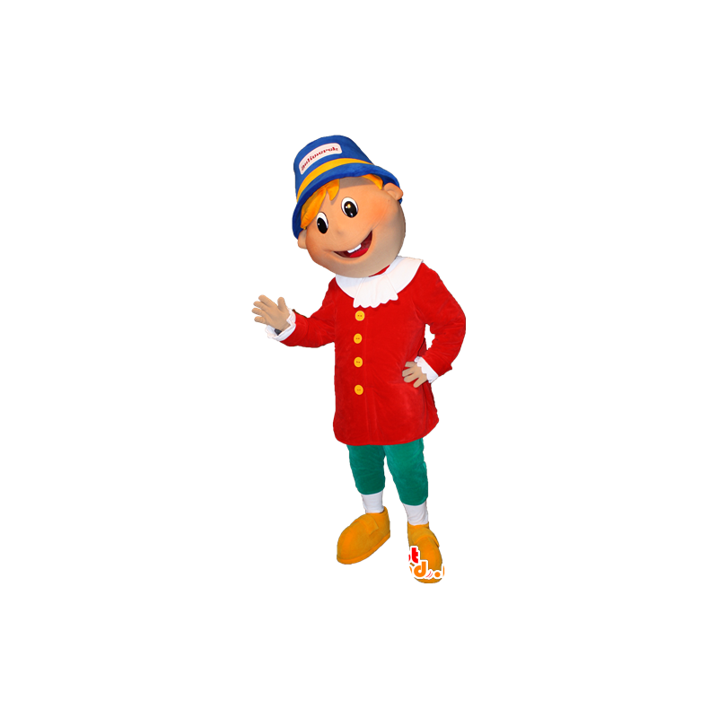 Menino Mascot loira em roupa colorida - MASFR032365 - Mascotes Boys and Girls
