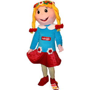La mascota de la muchacha rubia con un vestido de flores - MASFR032366 - Chicas y chicos de mascotas