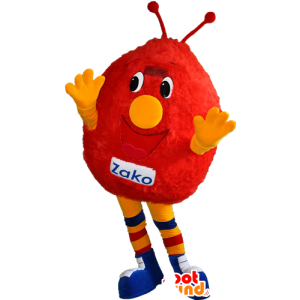 Mascot roten und gelben Mann. Rote Monster-Maskottchen - MASFR032367 - Monster-Maskottchen