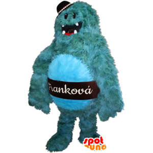 Mascot blue monster, furry and fun. Mascot Yeti - MASFR032369 - Monsters mascots