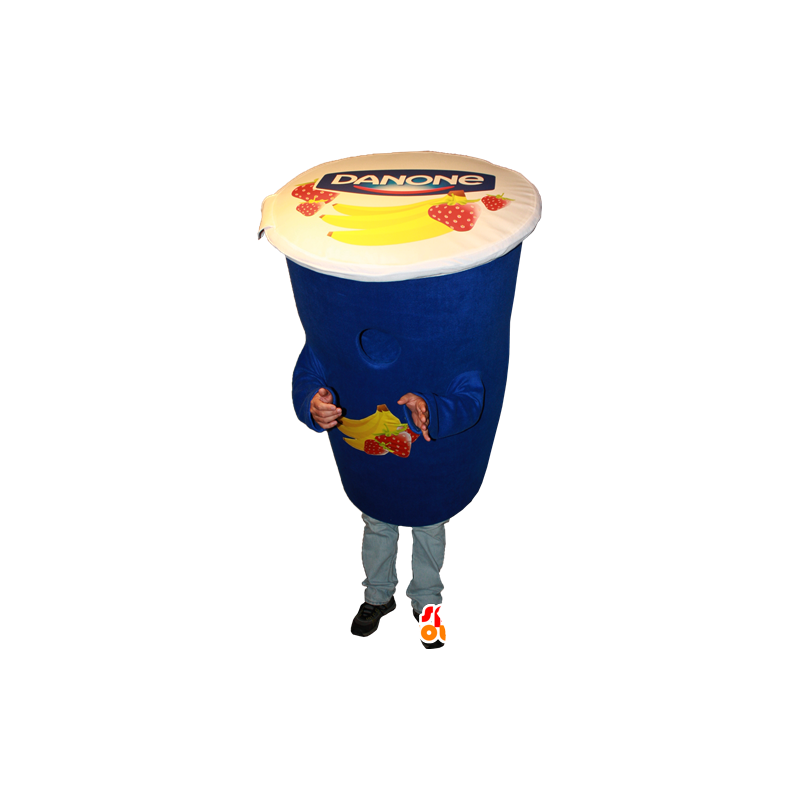 La mascota azul yogur Danone. Vía mascota postre - MASFR032372 - Mascotas de objetos