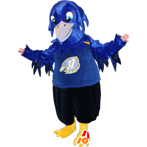Mascot bluebird, black and yellow. raven mascot - MASFR032373 - Mascot of birds