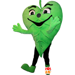 Mascotte de feuille verte. Mascotte de la nature - MASFR032378 - Mascottes de plantes