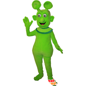 Mascot alien, utenomjordisk grønn, søt og smilende - MASFR032383 - utdødde dyr Maskoter