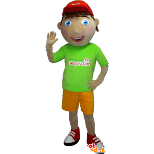 Mascot Junge mit einem grünen und gelben Outfit - MASFR032394 - Maskottchen-jungen und Mädchen